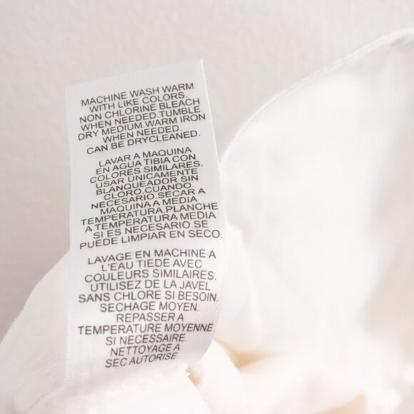 BCBG MaxAzria Women's L Ivory Linen Blend Drawstring Wide Leg Gauze Boho Pants - Picture 10 of 10